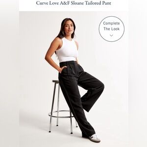 Abercrombie Curve Love A&F Sloane Tailored Pant